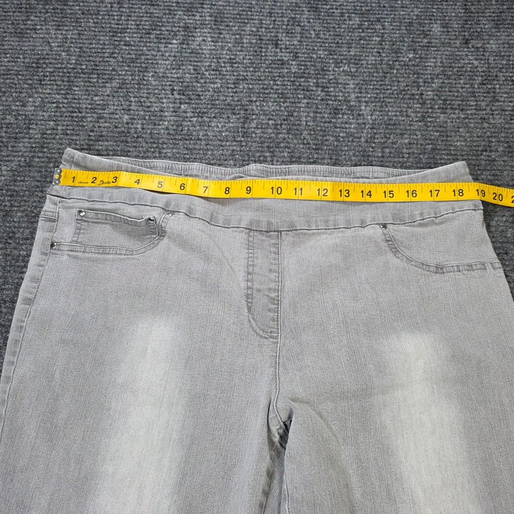Ruby Rd Pull On‎ Straight Leg Jeans 
Women's Size 16 Gray Stretch Denim Casual - Picture 4 of 7